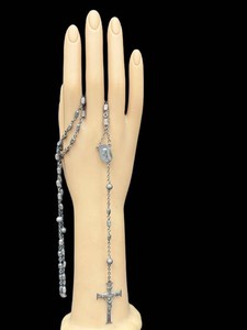 Vintage Sterling Silver Rosary Devotional Prayer Beads