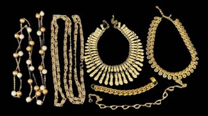 Vintage Gold Tone Fashion Jewelry Mixed Lot Florenza Monet BSK
