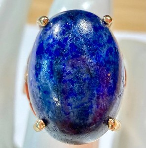 Lapis Lazuli Ring 14K Gold Size 8
