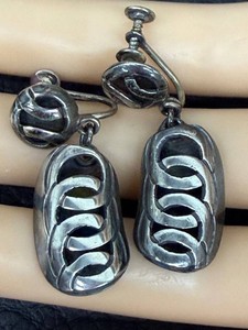 Vintage Sterling Silver Screw Back Earrings 925