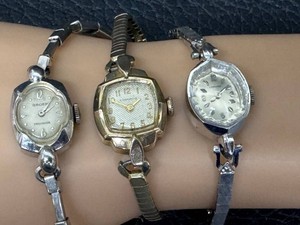 Vintage Ladies Wristwatches Gruen Longines Caravelle Gold Filled (Lot of 3)