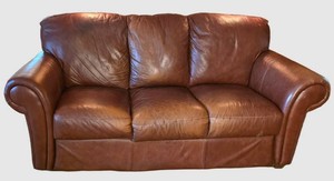 D - Vintage Italian Leather Leather Sofa Chateau dAx Divani