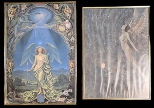 K - Framed Zodiac Prints Jofra Virgo & Angel Pair