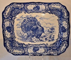 K - Thanksgiving Platter Nikko Stone China Turkey Serving Platter