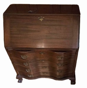 D - Slant Front Secretary Desk - Maddox Colonial Reproductions Mahogany