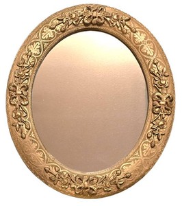 D - Oval Mirror Ornate Floral Frame