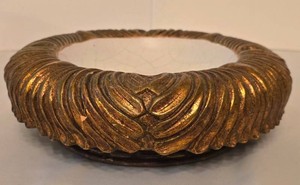D - Vintage Decorative Gilded Brass Toned Bowl, Italy