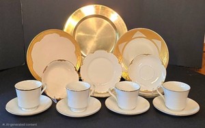 K - Vintage Bone China Tea Service Mixed Lot - Haviland, Homer Laughlin & Woodmere