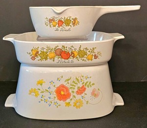 K - Corningware Le Persil & Lechalote Casserole Dish Set (3 Pieces)