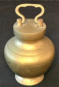 K - Brass Holy Water Vessel Vintage Kamandal Gangajal Vessel