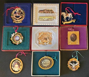 LR - White House Historical Association Christmas Ornament Set (Lot of 9)