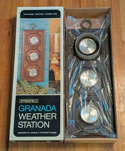 LR - Weather Station - Springfield Granada Thermometer Barometer Humidity Meter