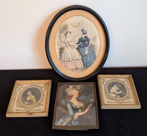 LR - Framed Vintage Portrait Prints (Lot of 4)