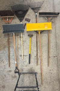 Lot of Shovels & Rakes