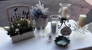 Lot of Home Decor Candles, Trays, Centerpieces & Other Miscellaneous