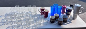 Lot of Drinkware Glassware, Starbucks Cups, Simple Modern Mug, Frost Buddy, Yeti Mug & Other Miscellaneous