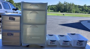 Lot of Home Storage Drawers, Wheeled Drawers & Baskets