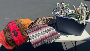 Lot of Blankets and Clothes Hangers
