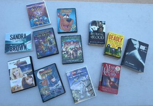Lot of Books and DVDs