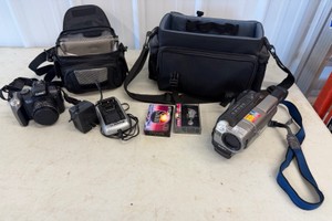 Lot of Canon Camera - Powershot SX20 & Sony Handycam Camcorder