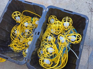TWO TOTES CONTINUOUS CORD STRUNG TROUBLE LIGHTS