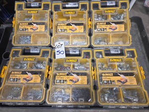 SIX DeWALT PARTSHARDWARE PACKS - LOADED