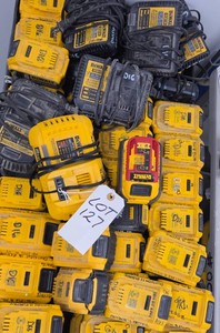 BIG LOT CORDLESS TOOL BATTERIES AND CHARGING STATIONS