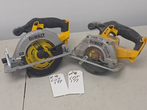 PR. OF DeWALT CORDLESS CIRCULAR SAWS 5-12 AND 6-12 INCH