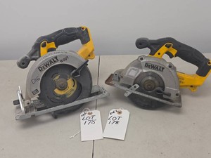 PR. OF DeWALT CORDLESS CIRCULAR SAWS 5-12 AND 6-12 INCH
