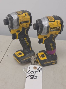 TWO DeWALT CORDLESS IMPACT DRIVERS - DCF850