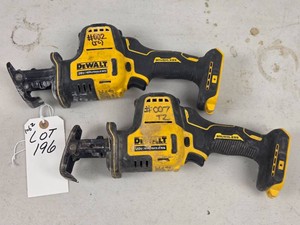TWO DeWALT CORDLESS COMPACT RECIPROCATING SAW