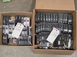 2 BOXES OF BREAKER SWITCHES