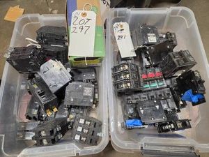 2 TOTES OF BREAKER SWITCHES