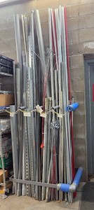 ENTIRE RACK MIXED PVC &amp METAL CONDUIT TUBES