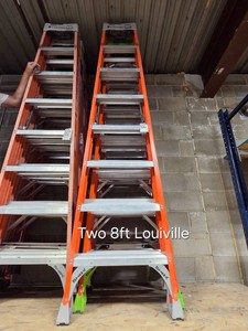 TWO 8 FT LOUISVILLE LADDERS