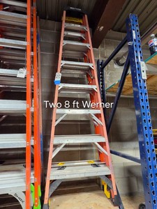 TWO 8 FT WERNER LADDERS