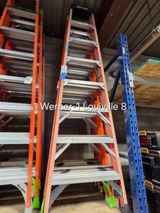 1 WERNER AND 1 LOUISVILLE 8 FT LADDERS