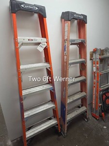 TWO 6 FT WERNER LADDERS