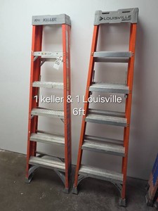 ONE KELLER AND ONE LOUISVILLE 6 FT LADDERS