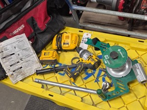 GREENLEE HAND TUGGER WITH DeWALT HAMMER DRILL