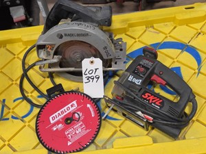 SKIL VARIABLE SPEED JIG SAW AND BLACK &amp DECKER CIRCULAR SAW