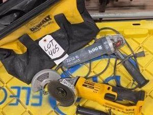 BOSCH CORDED AND DeWALT CORDLESS GRINDERS