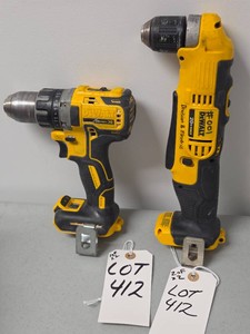 DeWALT CORDLESS DRILL DRIVER AND RIGHT ANGLE DRILL DRIVER