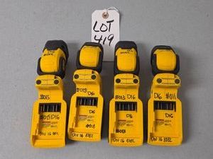 SET OF FOUR DeWALT CLIP ON WORK LAMPS