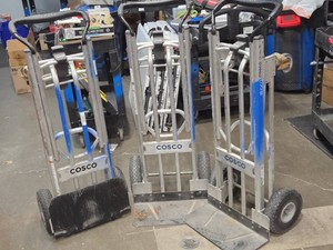 THREE COSCO MULTI HAND TRUCKS