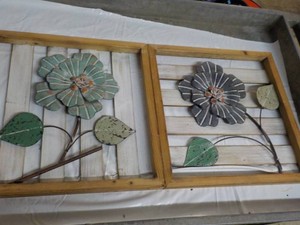 2 WoodMetal Wall Dcor 16 x 20...