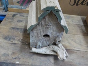 Rustic Home Made Birdhouse 11 Tall...