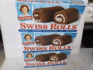 3 pkgs Little Debbie Swiss Rolls b...
