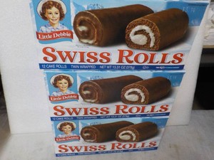 3 pkgs Little Debbie Swiss Rolls b...