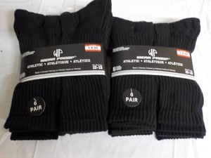 12 pair Black Wear Proof Athletic S...